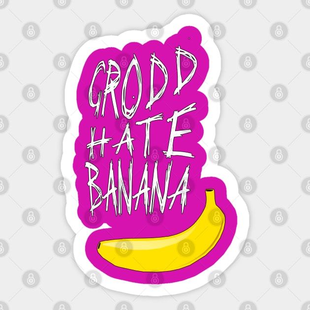 Grodd Hate Banana Sticker by SquareDog